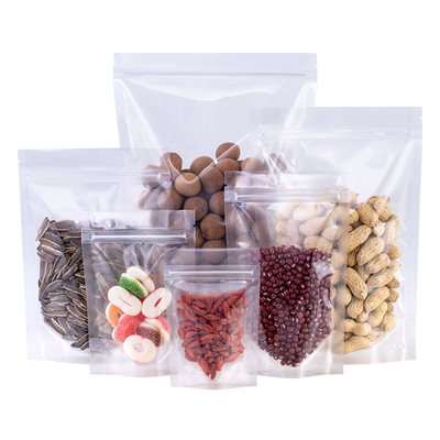 kupować Przejrzysty stojący torby Mylar Żywność Przejrzysty ponownie zamykane torby ziplock online manufacture