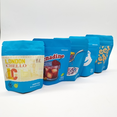 kupować Ekologicznie przyjazne Mylar ziplockk Stand Up Bags 3,5 g 7 g 14 g Folia aluminiowa Na zioło online manufacture