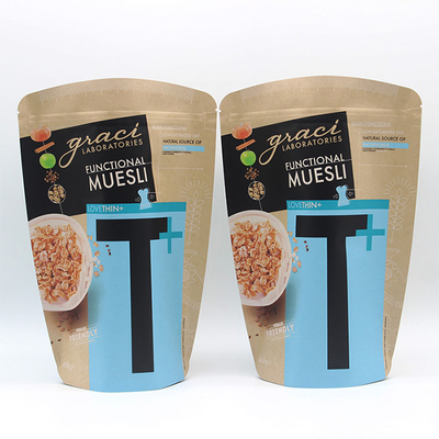 kupować Niestandardowa torba z folii papierowej Kraft Foil Food Grade Aluminium Foil Stand Up Tea Packaging Bag online manufacture