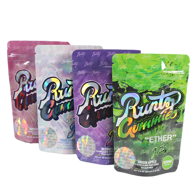 kupować PET Ziplock Stand Up Pouch Holograficzna Glossy Surface Packaging online manufacture