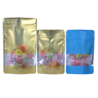 kupować Zamknięta aluminiowa folia z zamkiem Mylar Bag Plastic Packaging Bag With Window online manufacture