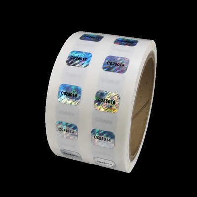 kupować Odporne na promieniowanie UV Holograficzne naklejki winylowe Papier zabezpieczający Wyjmowane naklejki antyfałszowe online manufacture