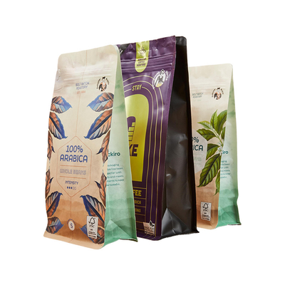 kupować Biodegradowalny Kraft Paper Żywność Zamknięcie Zipper Stand Up Pocket Custom ponownie zamykalny wodoodporny online manufacture
