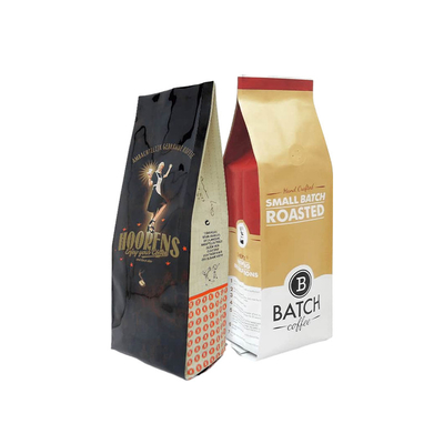 kupować Glossy Gold Metallic Custom Printed Poches 1kg Coffee Side Gueest Poches Customized Heat Seal Coffee Stand Up Poch online manufacture