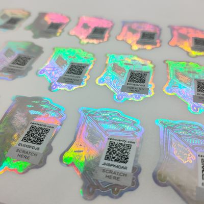 kupować FDA Etykieta przeciwfałszowania 80 mikronów 3D Holograficzne naklejki PE Film online manufacture
