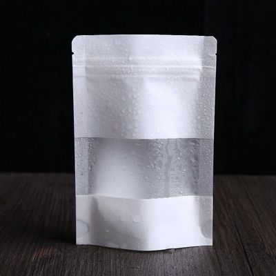 kupować Mega See Through Pockets Zipper Białe papierowe torebki ponownie zamknięte online manufacture