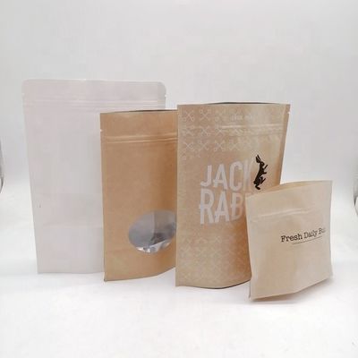 kupować Kraft biodegradowalne stand up torebki papierowe z przejrzystym oknem online manufacture