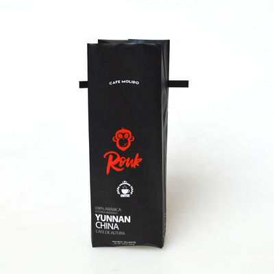 kupować Folia Gusseted Mylar Matte Black Coffee Bags CMYK Drukowane ISO9001 online manufacture