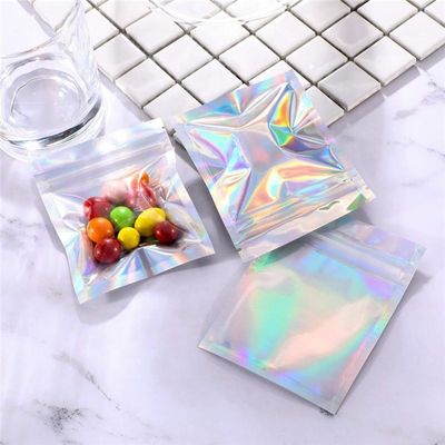kupować HACCP Holograficzne Stand Up Pocket Zipper Top Mylar Foil Mini Pockets online manufacture