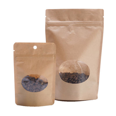 kupować 150 g brązowe papierowe torebki na kawę Doypack Coffee Stand Up Pocket 130 mm szerokość online manufacture