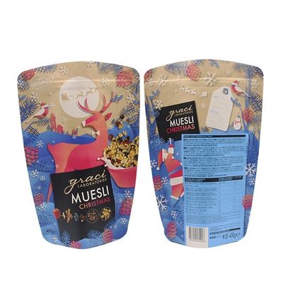 kupować Żywność Papier Kraft Stand Up Plastic Pocket With Zipper For Fruit Candy Tea Żywność szeroko stosowana online manufacture