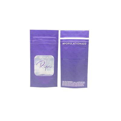 kupować Custom Logo Purple Plastic Stand Up Zip Lock Pocket Packaging Mylar Bags z oknem online manufacture
