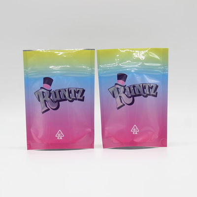 kupować 110 Mircon CPP Stand Up Zipper Pouch 28g Gummy Weed Cookie Gelato Leaf online manufacture