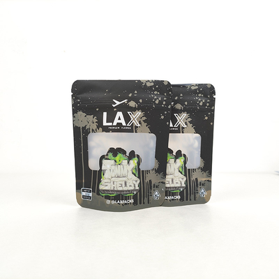 Niestandardowe akceptowane torby do przechowywania żywności Folia aluminiowa Mylar Stand Up Zip Lock Pocket z przejrzystym oknem i niestandardowymi opcjami