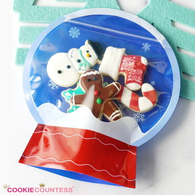 Niestandardowa świąteczna torba Mylar z specjalnym kształtem i zamknięciem ziplock