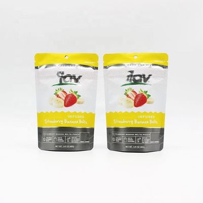 Odporne na zapach wydrukowane folie aluminiowej torba z zamkiem Soft Touch Mylar Stand Up Pockets