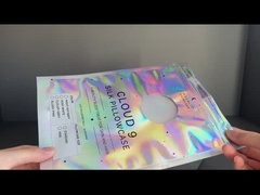 plastic holographic bags three side bag hologram film bags packaging pouches