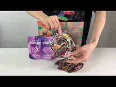 Custom See Through Mylar Packaging Bags For gummies cookies stand-up pouch